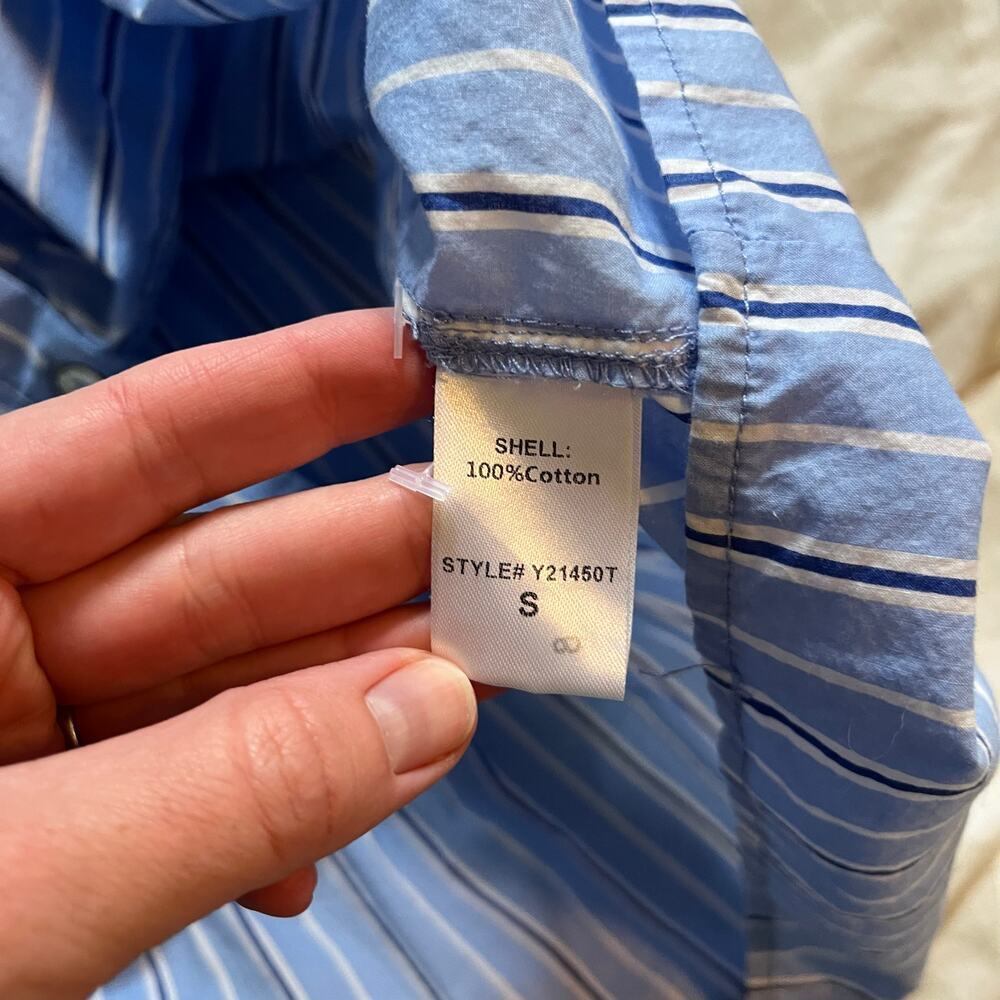 Tuckernuck Pomander Place Striped Shirtdress blue long sleeve women’s small - Picture 5 of 10